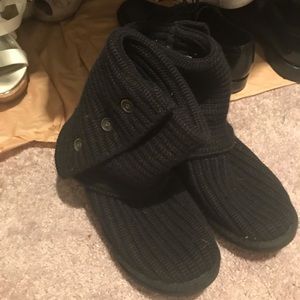 Black Knit Uggs